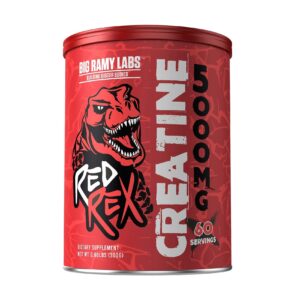 بيج رامي لابس ريد ريكس - كرياتين مونوهيدرات - 300 جم (60 حصة) - بدون نكهة RED REX - Creatine Monohydrate - 300g (60 Servings) - Unflavored