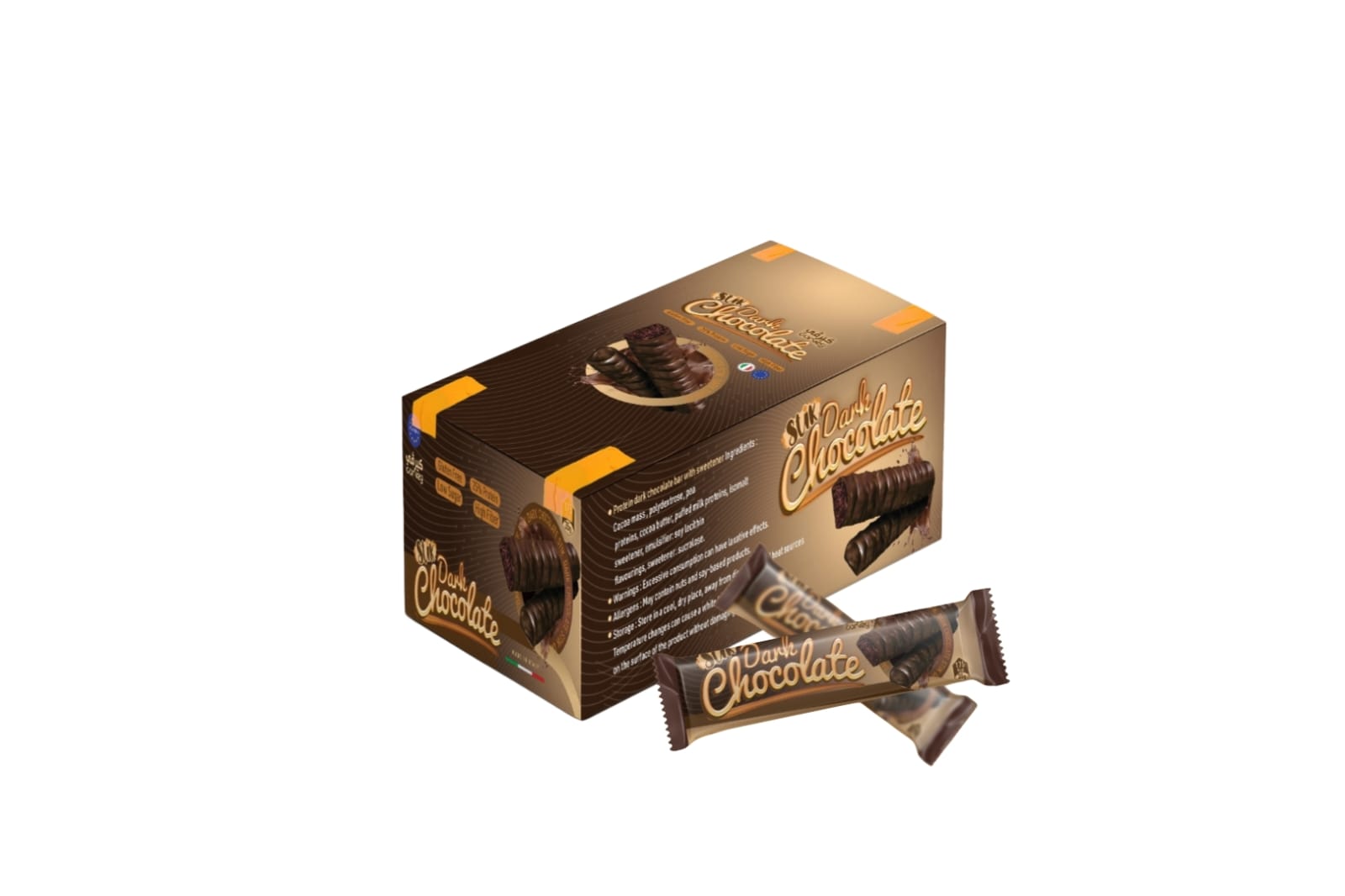 بوكس ستيك شيكولاتة داكنة Chocolate dark (20 ستيك)